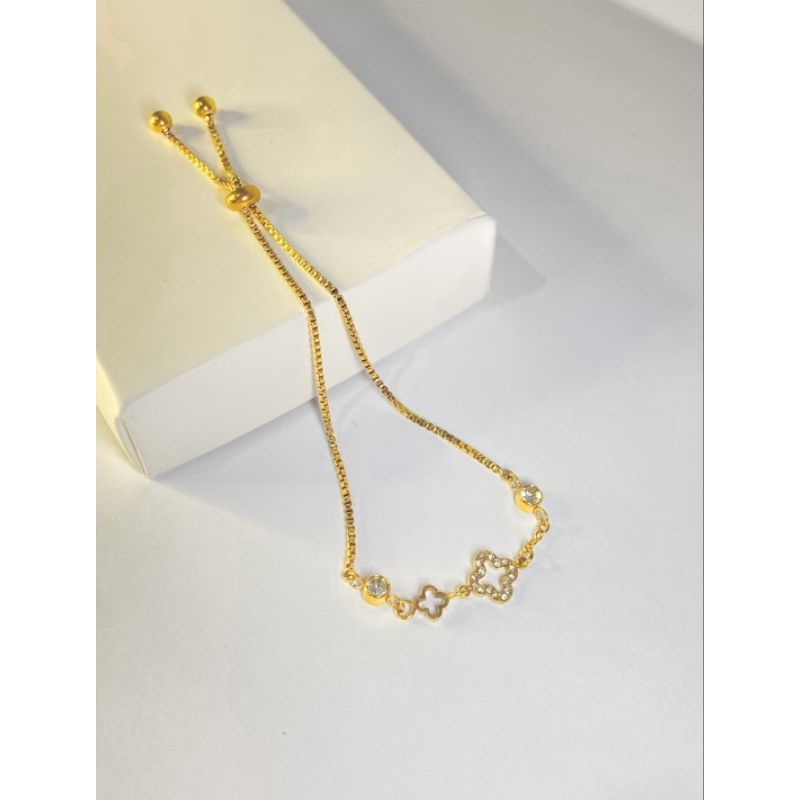 Crystal Bloom Bracelet | Gelang Serut Titanium