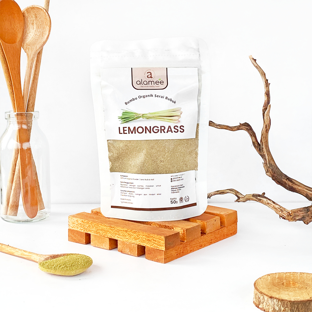 

ALAMEE Bubuk Sereh Lemongrass Powder Bumbu Dapur Organik Serai Murni Asli Tanpa Campuran 50 Gram