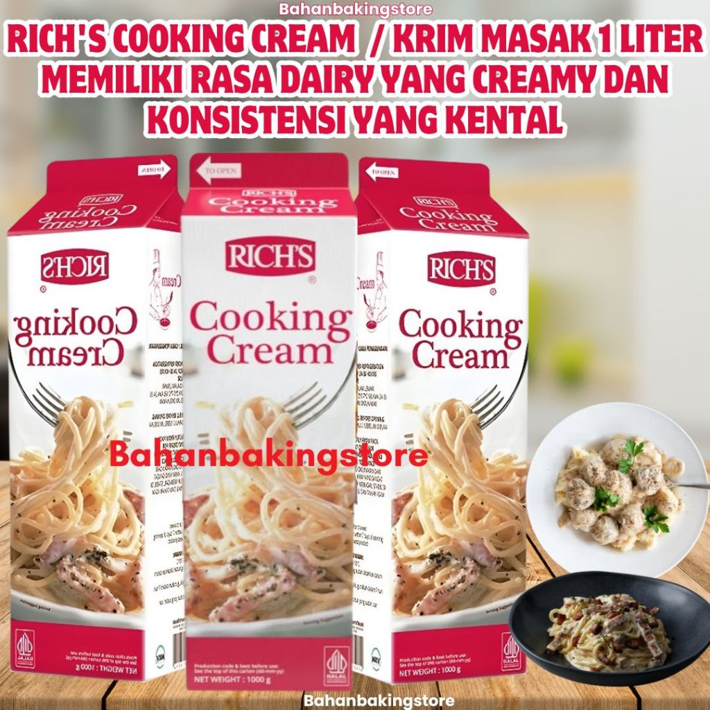 

RICH'S COOKING CREAM 1 LITER KENTAL DAN CREAMY | RICHS COOKING CREAM 1LITER| KRIM MASAK