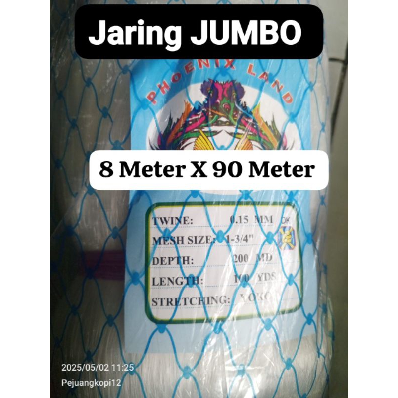 Jaring JUMBO / Jaring 8x90 Meter / Jaring Ikan / Jaring Burung emprit