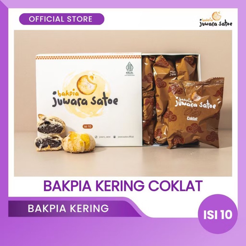 

BAKPIA JUWARA SATOE [ Isi 10 ] Bakpia Coklat - Oleh Oleh Khas Jogja