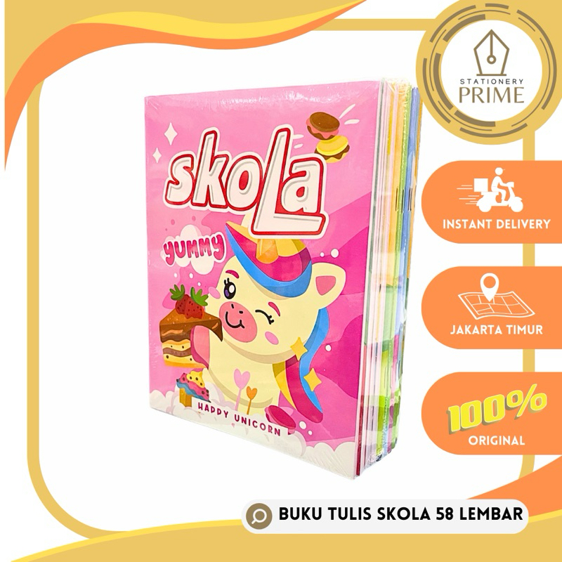 

Buku Tulis SKOLA 58 Lembar by SiDU ( 1 Pack isi 10 Buku )