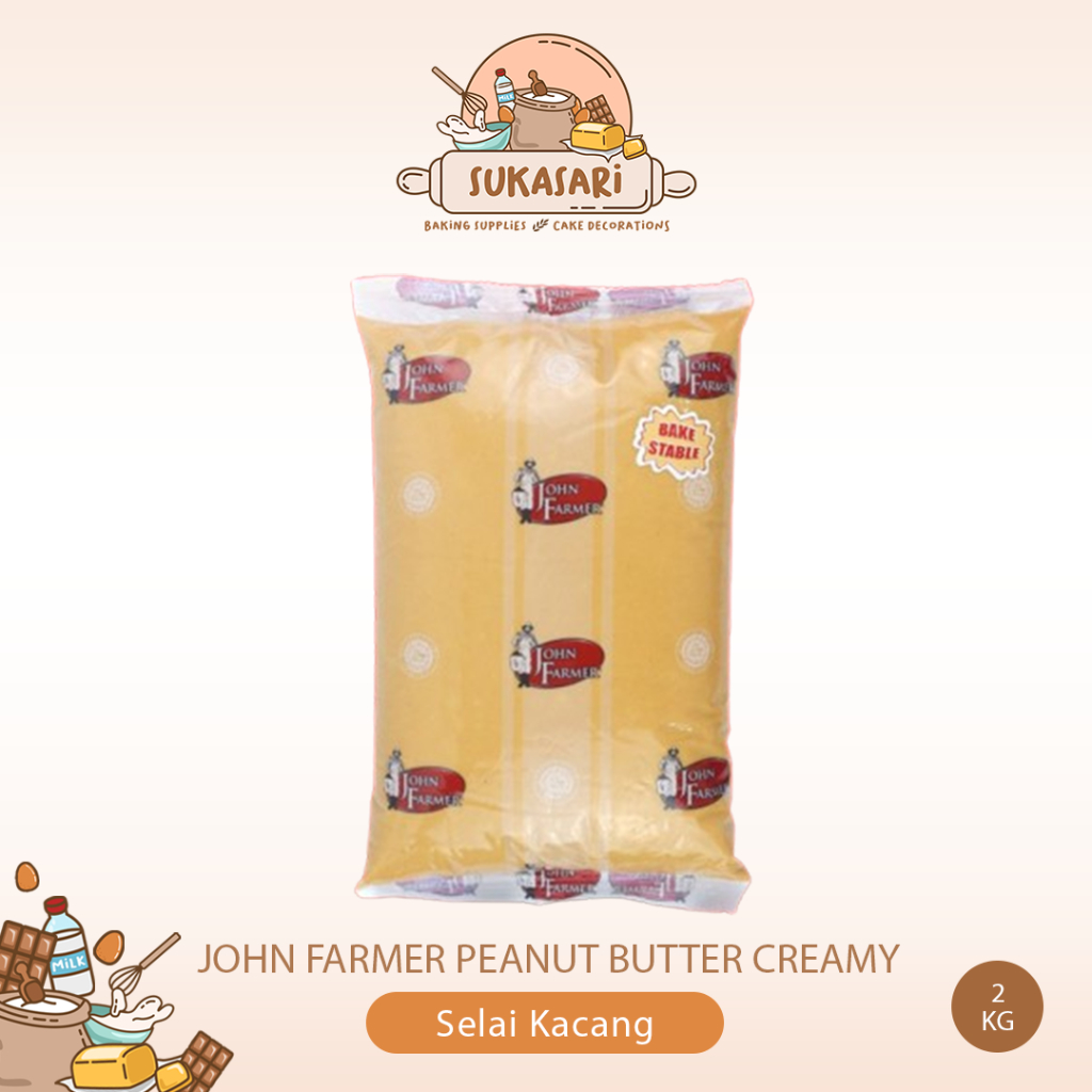 

John Farmer Selai Kacang 2kg Peanut Butter Creamy (Bake Stable)