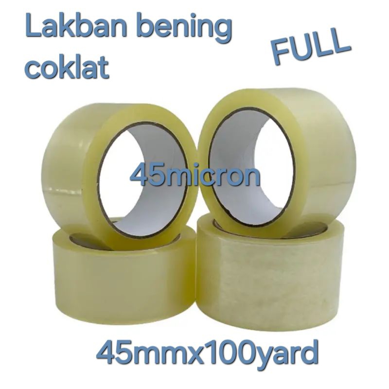 

Lakban bening clear ukuran 45mmx100yard full Premium( merk random)