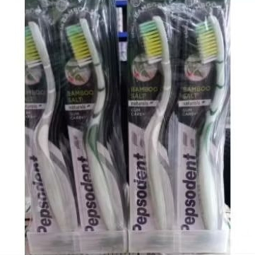 Pepsodent sikat gigi bamboo salt isi 2