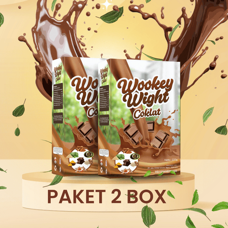 

2 BOX LEBIH HEMAT!!! Wookey Weight - Susu Penambah Berat Badan Rasa Coklat Chocolate 2 Paket