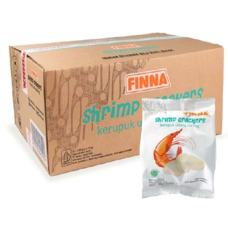 

KERUPUK FINNA kerupuk bawang dan udang goreng shrimp crackers snack 1 karton ( isi 120 )