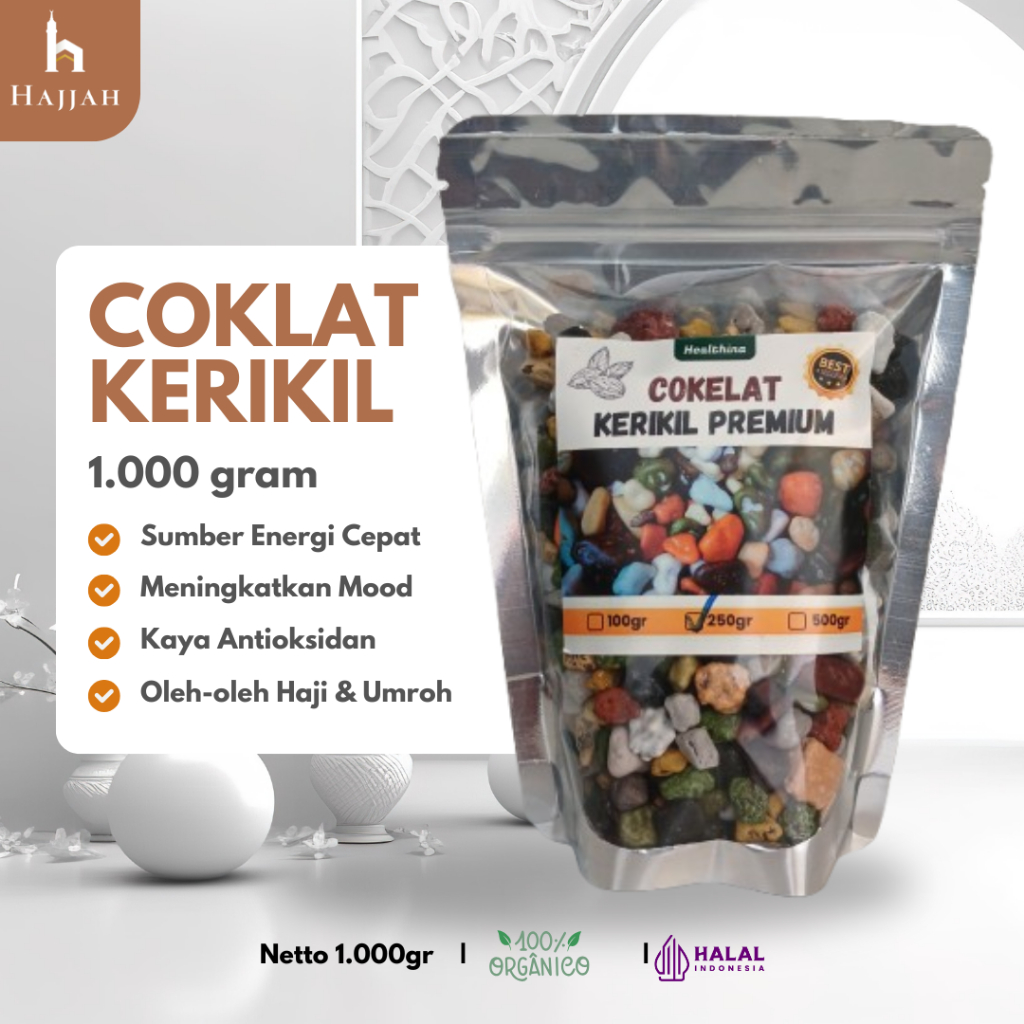 

Coklat Kerikil 1 Kg Oleh-Oleh Haji Umroh COD Makassar 100% Alami dan Original