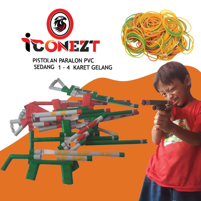 PISTOLAN PLASTIK ANAK,PISTOLAN PARALON ANAK,PISTOLAN PVC ANAK,PISTOLAN PELURU KARET GELANG 1