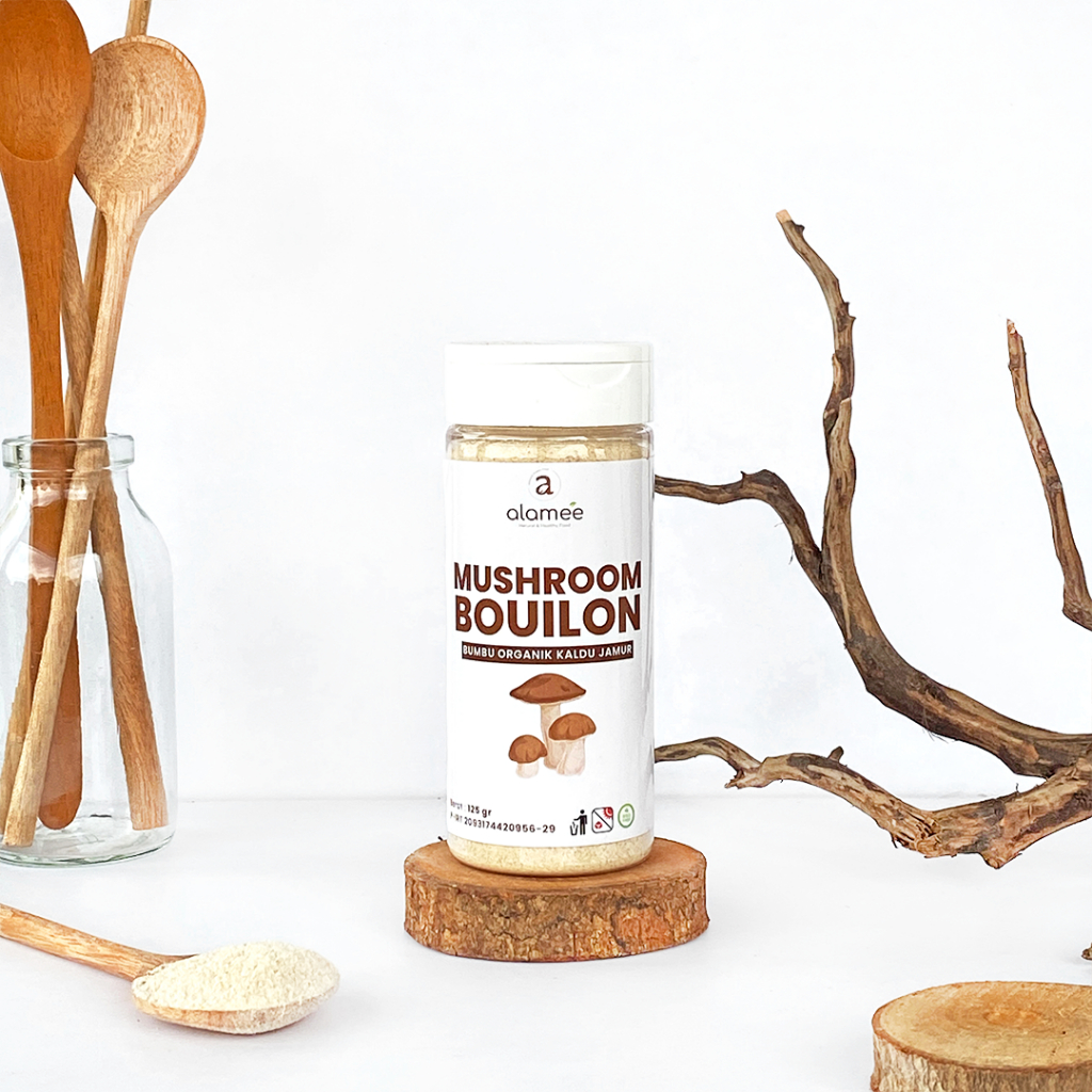 

ALAMEE Kaldu Jamur NON MSG Mushroom Powder Bubuk Bumbu Dapur Organik Praktis Tabur 125gr