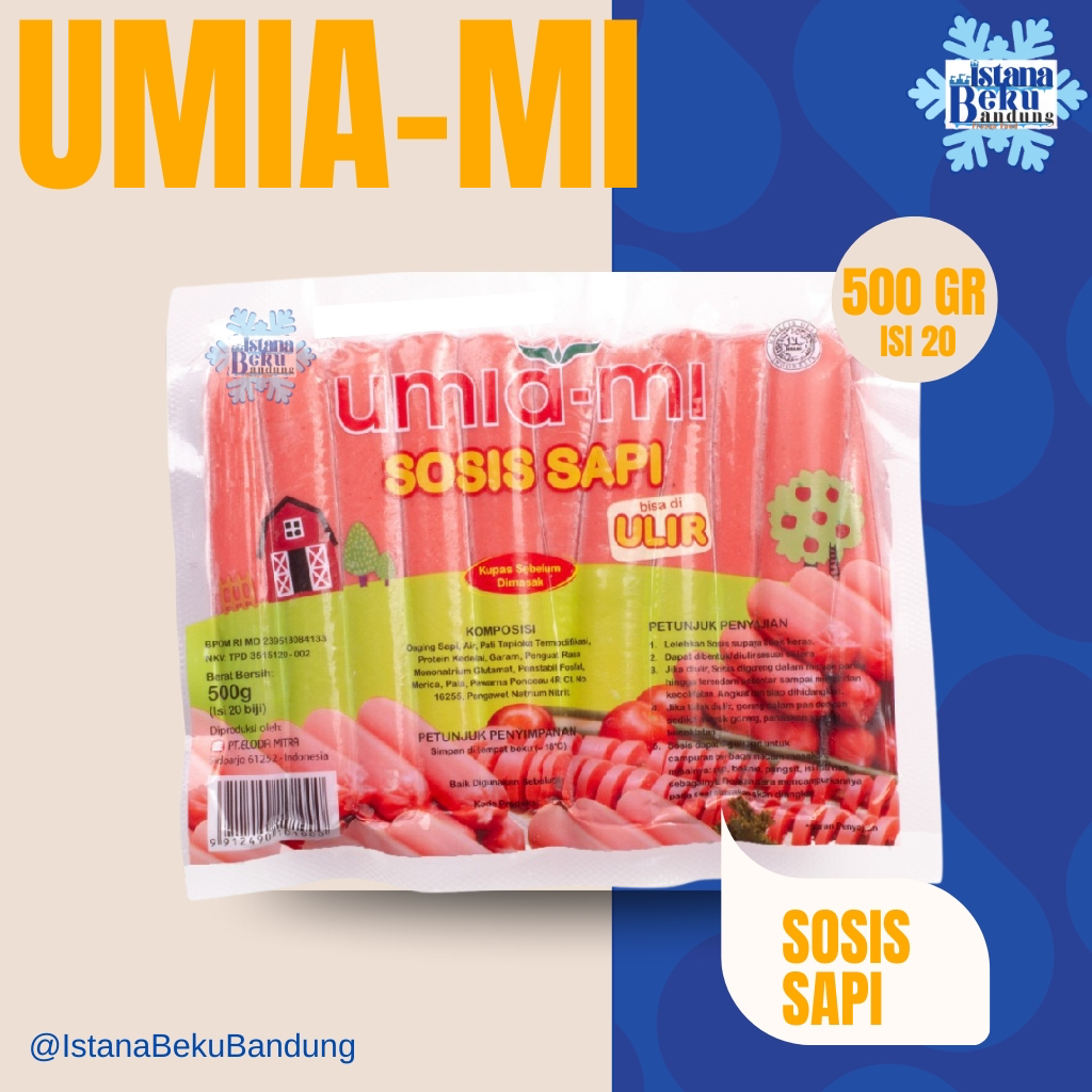 

Umia-mi Sosis Sapi isi 20, 500gr