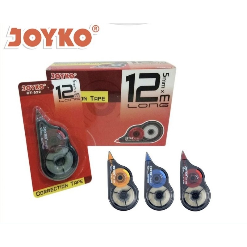 

Ay00! JOYKO Correction Tape Tipe x Kertas Joyko CT-522 12meter isi 12pcs