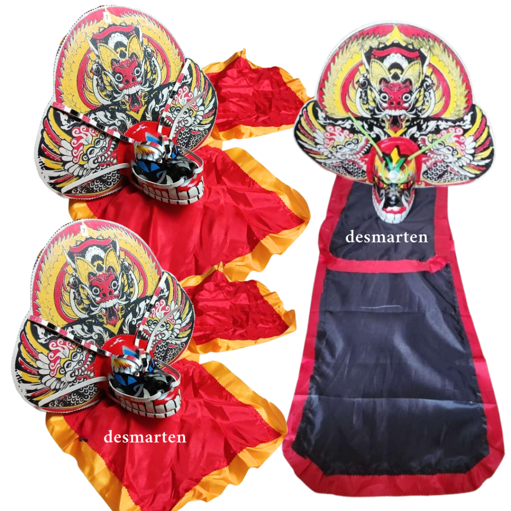 Barongan Caplok Kayu Asli Jumbo Anak Caplokan Mainan Koleksi Anak Barongan Devil Kucingan Awet