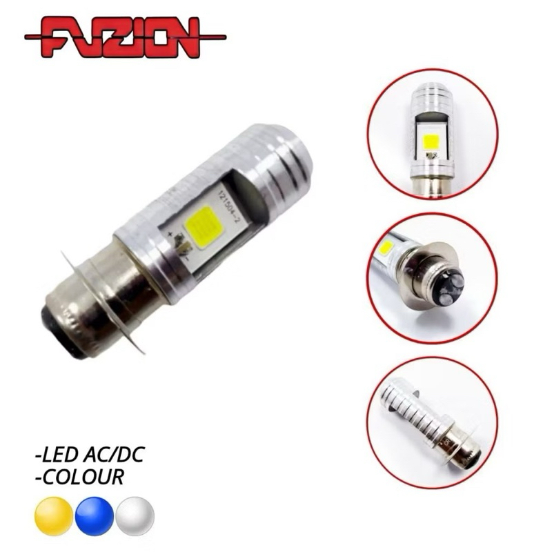 Lampu Depan Motor Arus Aki Ac Dc Led Nyala Putih Super Terang Harga Termurah
