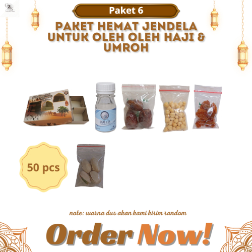 

paketan hemat pistasio jendela untuk oleh oleh haji dan umroh 50 pcs (isi air zamzam 50 ml)