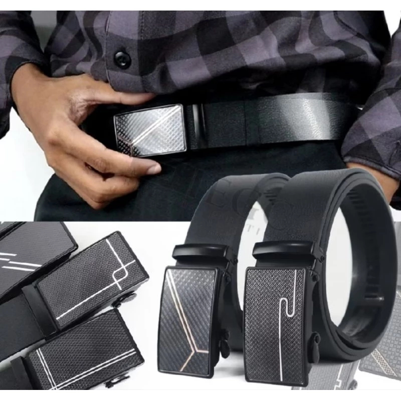 ikat pinggang rel kulit Anti gores/gesper kulit pria rel/ikat pinggang kulit pria rel