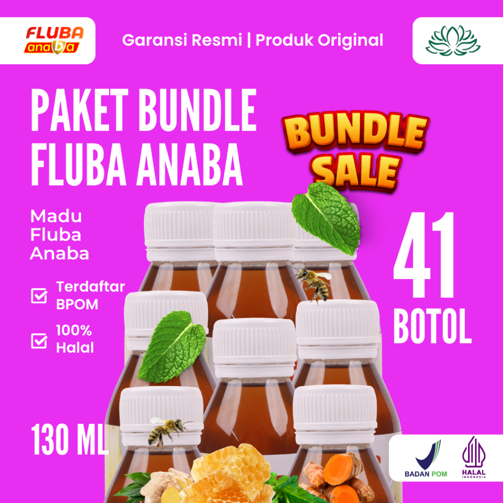 

FLUBA ANABA 41 Botol Madu Herbal Flu Batuk Anak Dewasa 100% Original