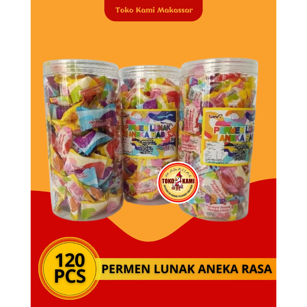 

LUVMI Permen Lunak Aneka Rasa 1 Toples isi 120 pcs