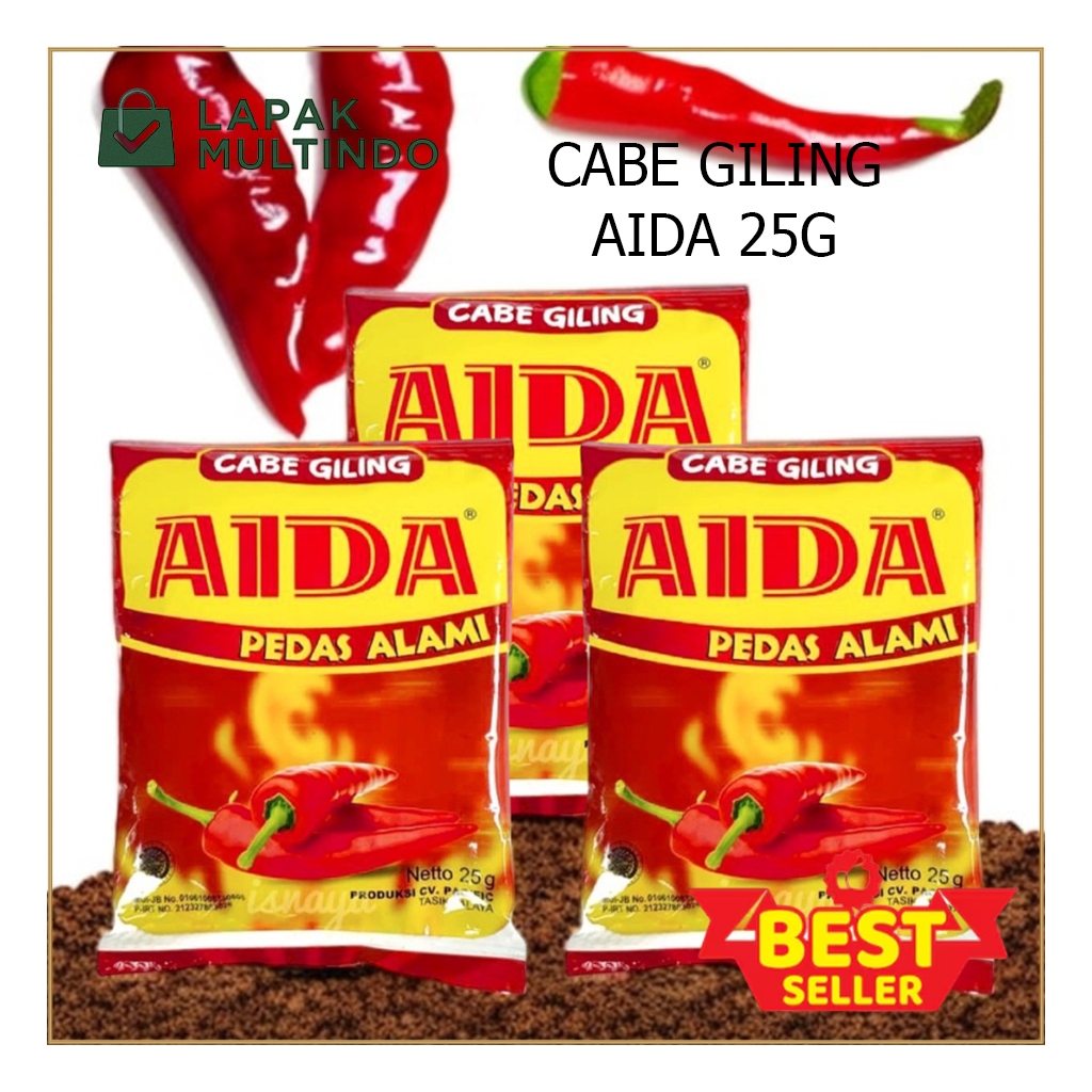 

Bubuk Cabe AIDA Cabe Giling Pedas Alami 25G