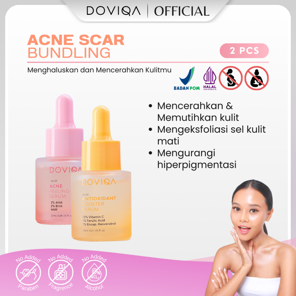 Acne Scar Remova & Dark Spot Package [ 2PCS ] | Serum Penghilang Bekas Jerawat & Flek Hitam by DOVIQ