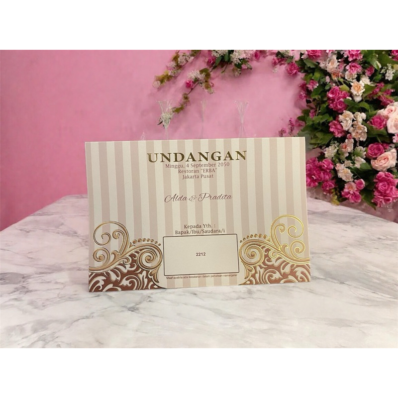 Undangan Blangko kosong (isi 50 pcs) ERBA 2212 Undangan pernikahan elegan (isi 50 pcs)