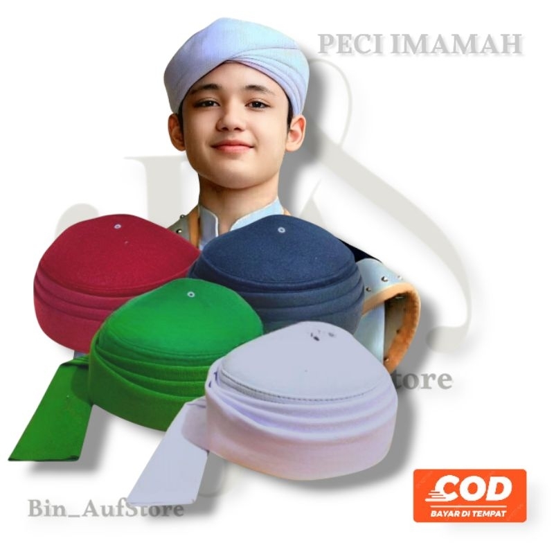 Peci Imamah Permanen 4 Lipatan Tinggal Pakai Peci Sorban Imamah Permanen Sorban Dan Peci Imamah