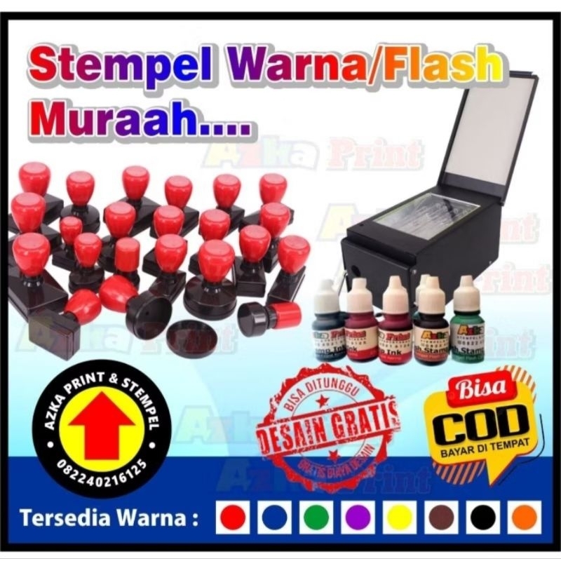 

Stempel Otomatis 2 Warna ukuran Kecil, D25, D28, 26x26, 13x43, Oval 35