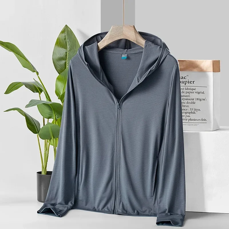 Double-G Calla Jaket Anti UV Pakaian Olahraga Pria/Cowok Bahan Nyaman Kuat