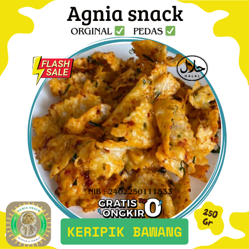 

Keripik Bawang Aci Pedas daun jeruk Pedas 250 gram - keripik - cemilan - snack - Keripik cireng