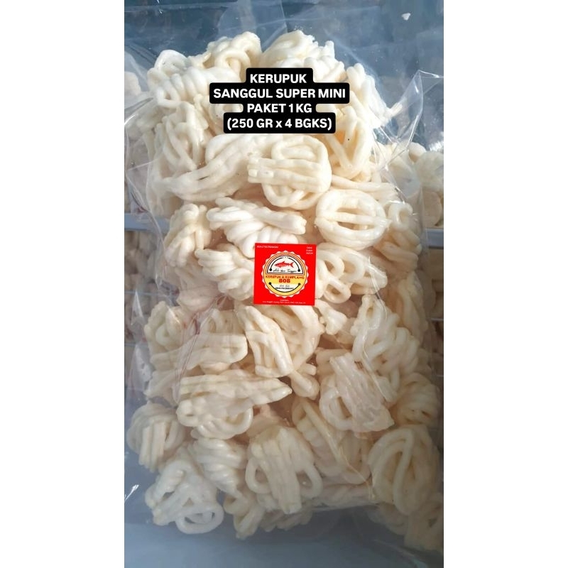 

PAKET 1KG KERUPUK SANGGUL SUPER MINI RENYAH ASLI IKAN TENGGIRI