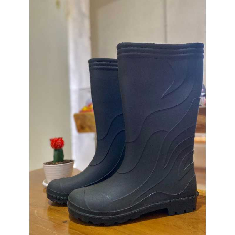 Sepatu Boot Pria Wanita Karet / Sepatu Proyek Berkebun Bahan Pvc Anti Air Murah Cod Boot air Tinggi