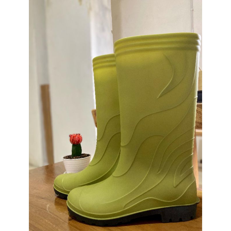 Sepatu Boot Wanita Pria Karet / Sepatu Proyek Berkebun Bahan Pvc Anti Air Murah Cod Boot air Tinggi