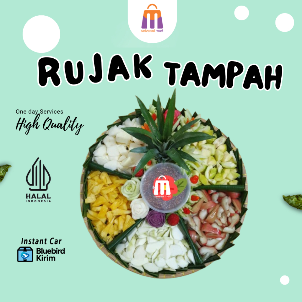 Rujak Tampah Aneka Buah Segar Porsi 10 Orang