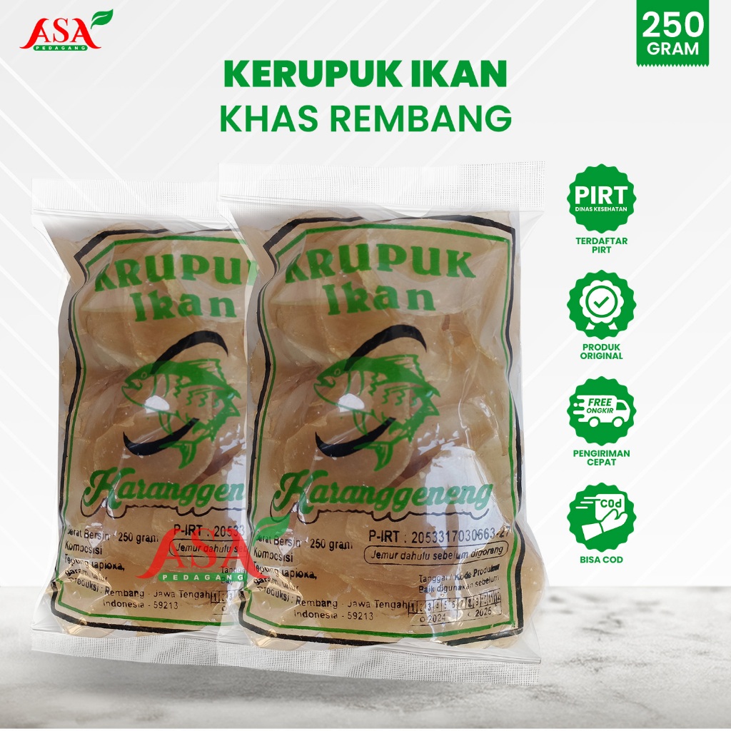 

Kerupuk Ikan Mentah 250 Gram Oleh Oleh Rembang