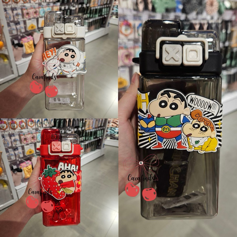 OHSOME x Shinchan‼️Botol Minum / Tumbler Plastik Dual + Strap Tristan Crayon Shinchan Collection (52