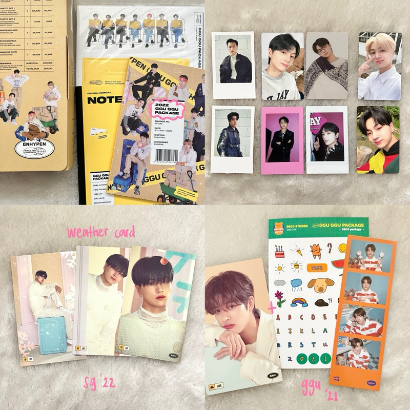 enhypen photocard pc official jay jake sg season’s greetings ggu ggu package