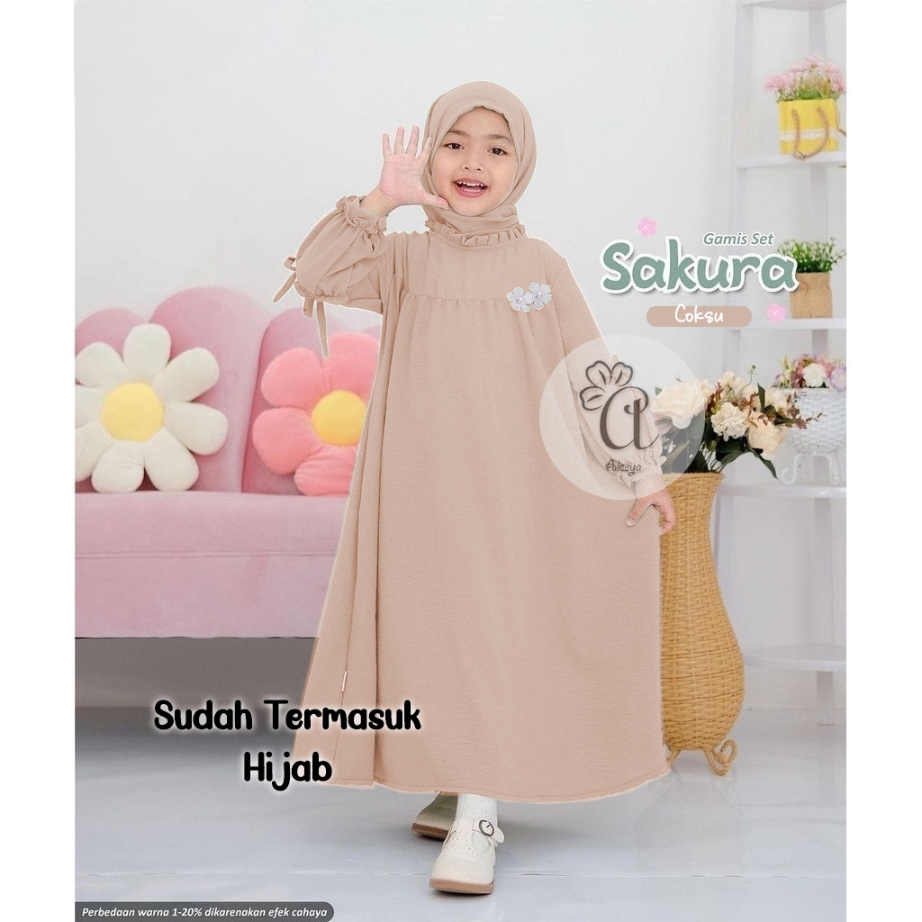 Trend Gamis Sakura Anak Perempuan Muslim