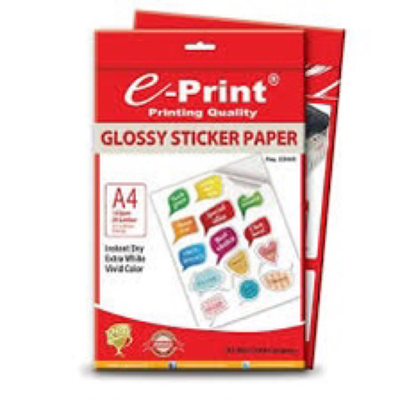 

kertas stiker glossy a4