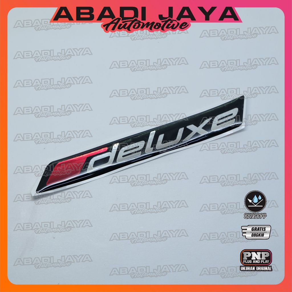 emblem bagasi deluxe terios / emblem r deluxe terios