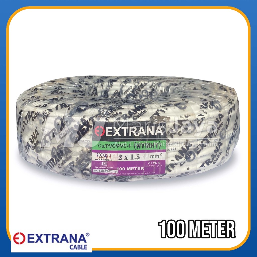 Kabel Serabut EXTRANA NYMHY 2x1,5 2x1.5 100 meter (PER ROLL)