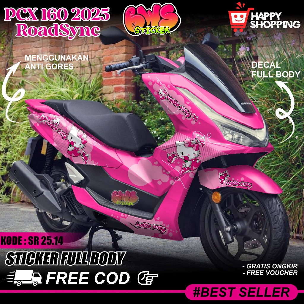 COD Sticker Decal Full Body Honda PCX 160 2025 Cbs Abs RoadSync Sticker Full Body Pcx 2025 Gambar He