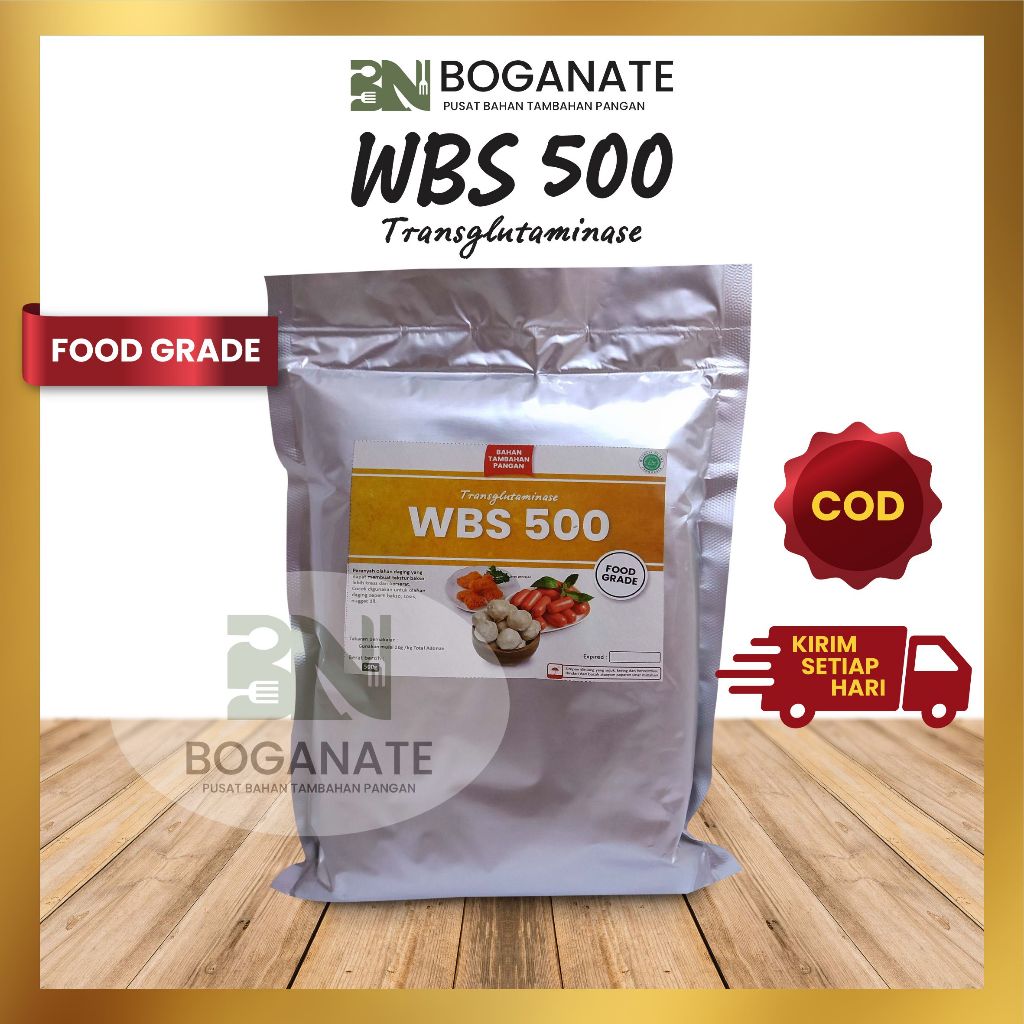 

WBS 500 (500gr) / Enzim Perenyah Kress Bakso Sosis Dimsum dll / Enzim Transglutaminase