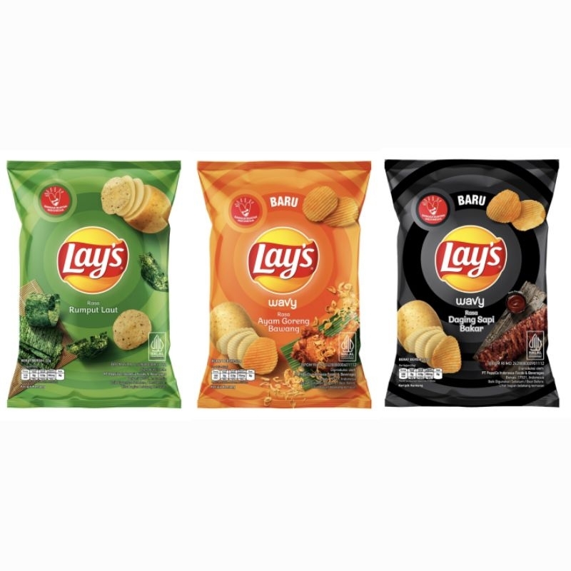 

Lays Wavy Keripik Kentang Makanan Ringan 31g 64g
