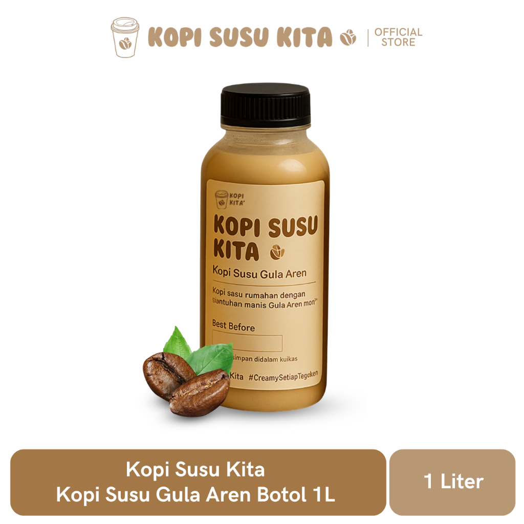 

Kopi Susu Kita - Kopi Susu Gula Aren Botol 1L