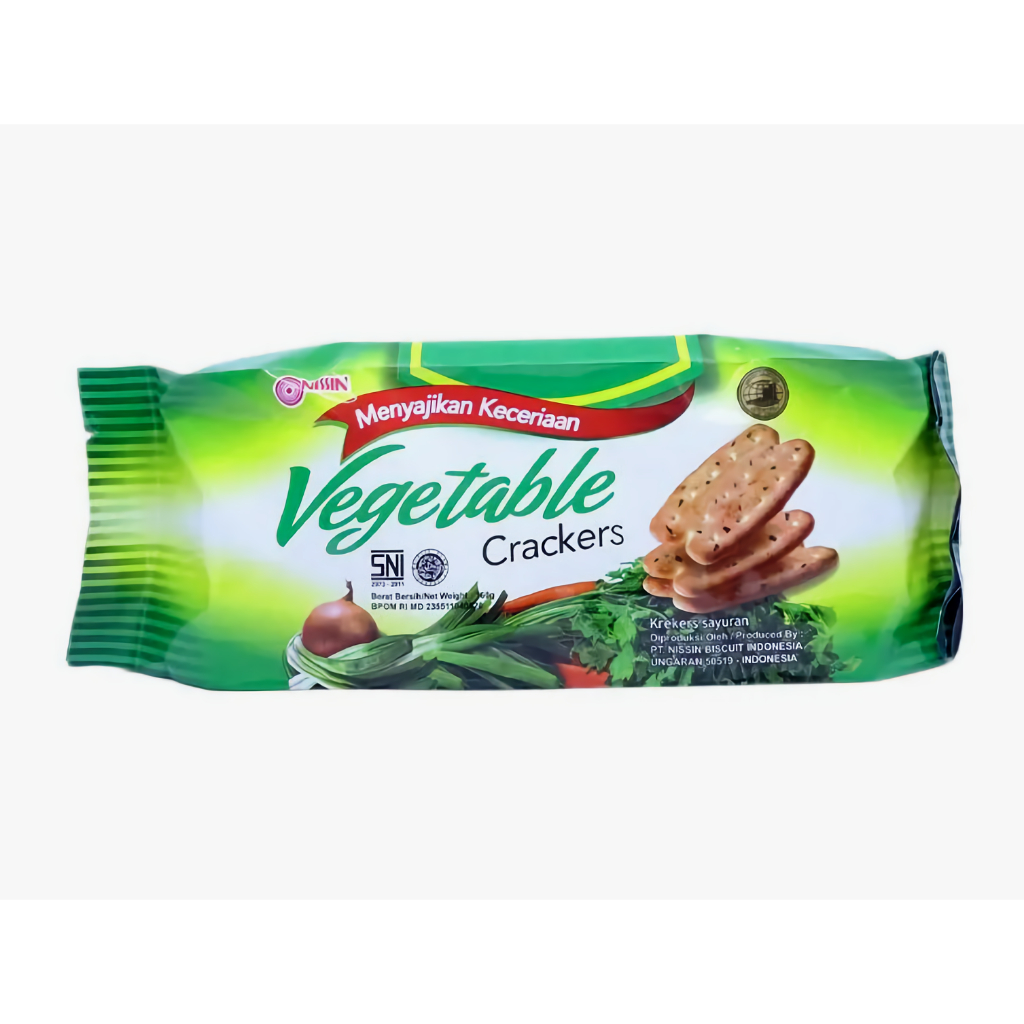 

BISKUIT KREKERS SAYURAN NISSIN VEGETABLE CRACKERS 160 GR