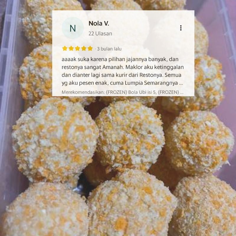

Bola Ubi Crispy isi Cokelat Mozzarella isi 9