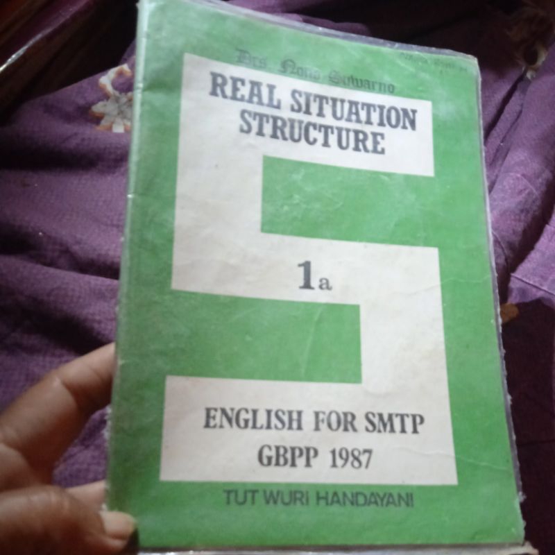 buku Real Structure 1a English for SMTP GBPP 1987, buku original jadul