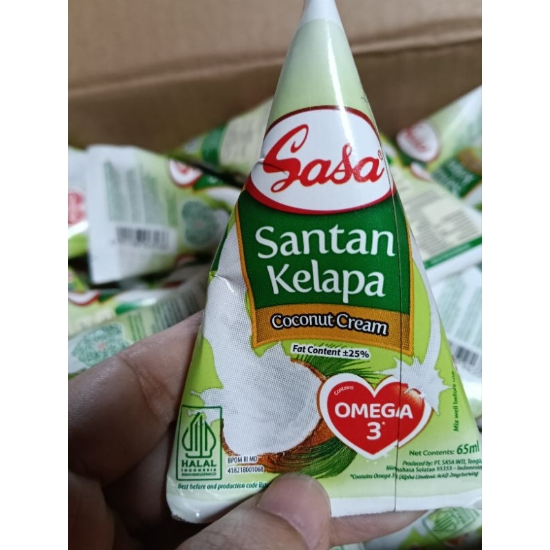 

santan kelapa coconut cream omega 3 Sasa isi 65 ml original