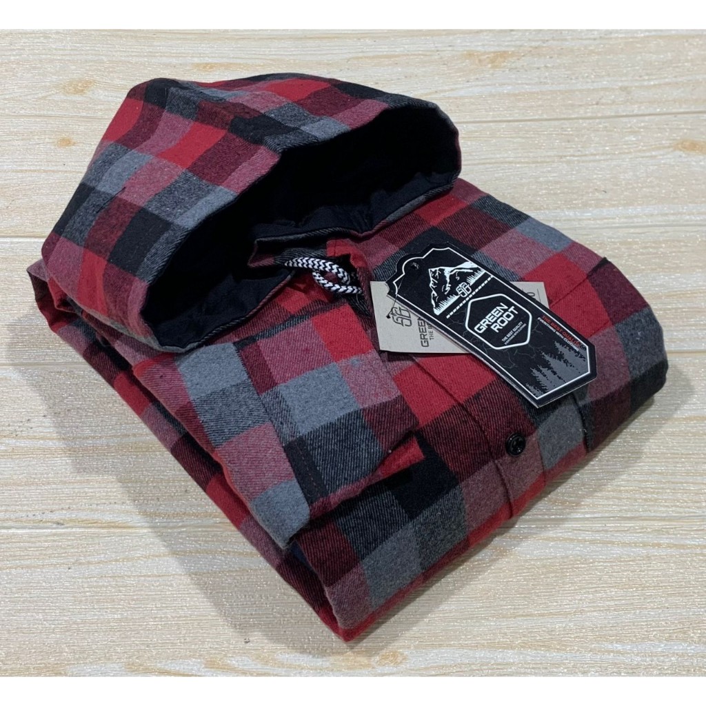 KEMEJA FLANEL HOODIE PRIA LENGAN PANJANG / FLANEL HOODIE KUPLUK / FLANNEL COWO DISTRO/KEMEJA PRIA TE