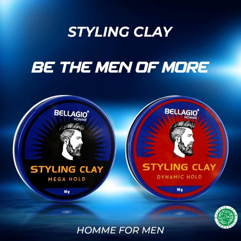 Bellagio homme styling clay 90g / Bellagio Pomade minyak rambut.